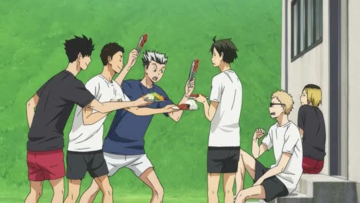 Haikyuu character eating