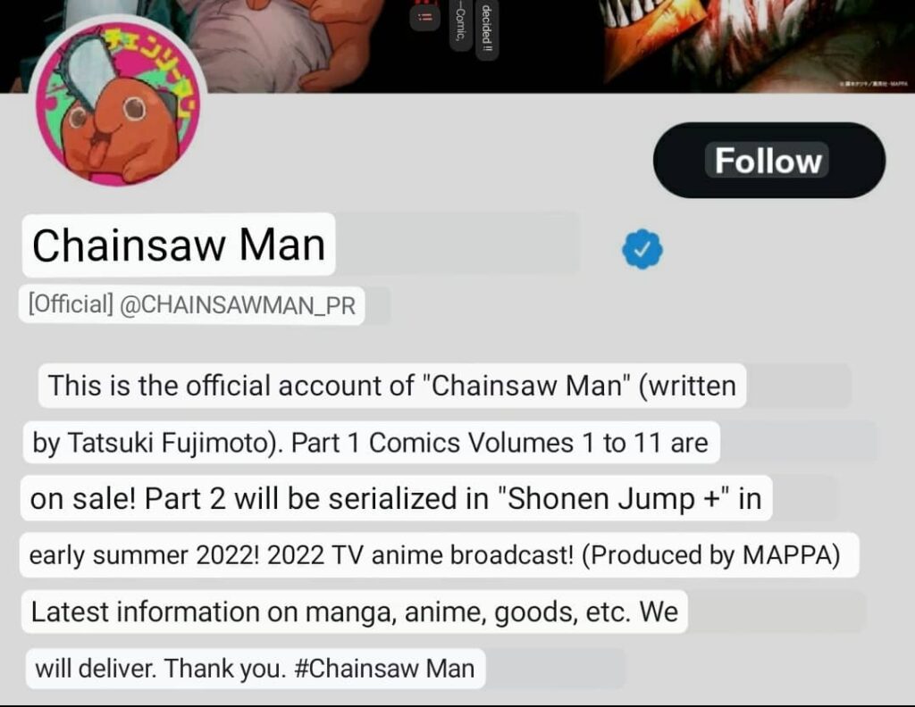 Chainsaw Man Part 2 Release Date Confirmed! Scheduled For Summer 2022