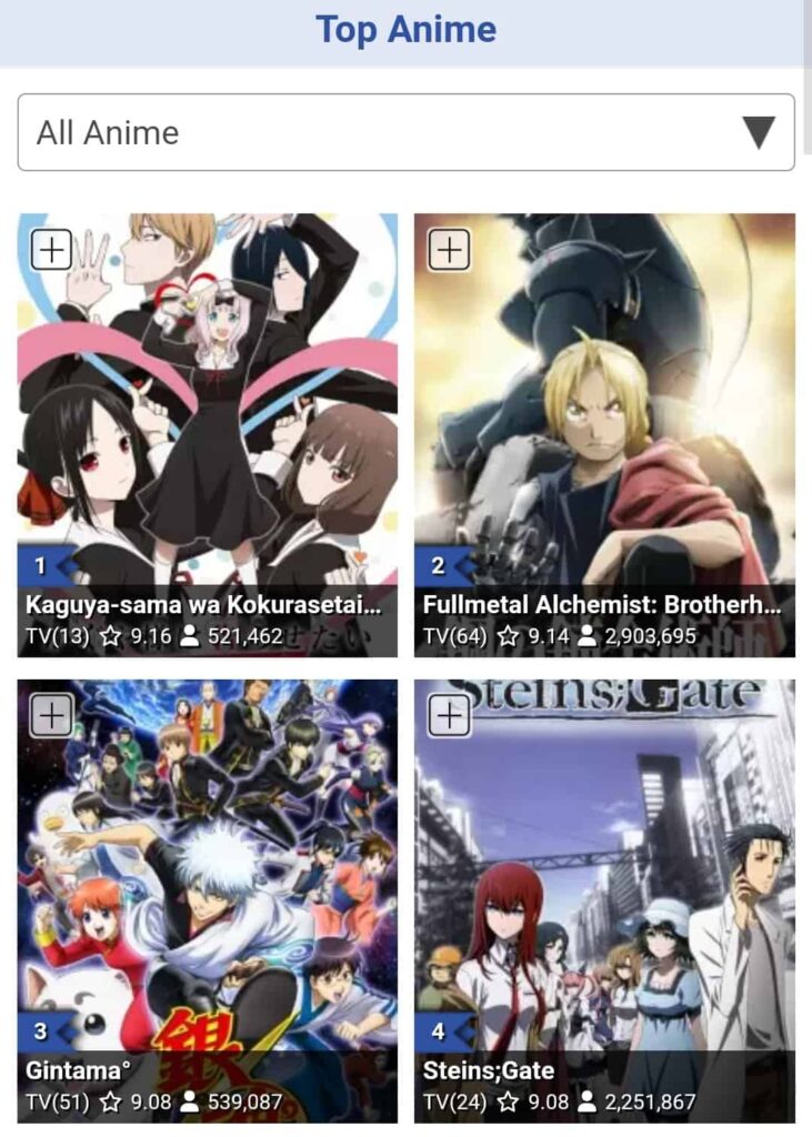 MyAnimeList on X: Kaguya-sama wa Kokurasetai: Ultra Romantic is now the  highest-rated anime of all time, passing Fullmetal Alchemist: Brotherhood!  Full rankings:   / X